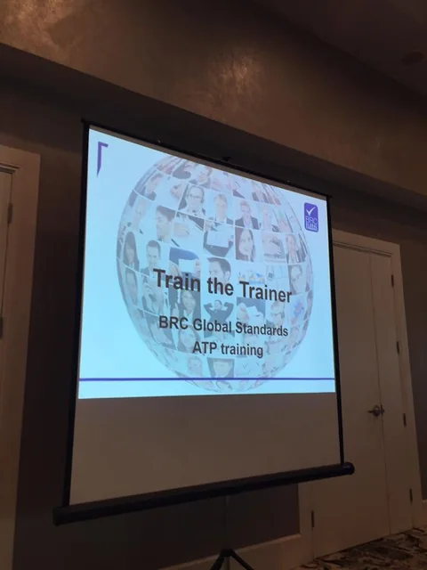 สไลด์เปิดหลักสูตร Train the Trainer BRC Global Standards ATP training ที่ออร์แลนโด